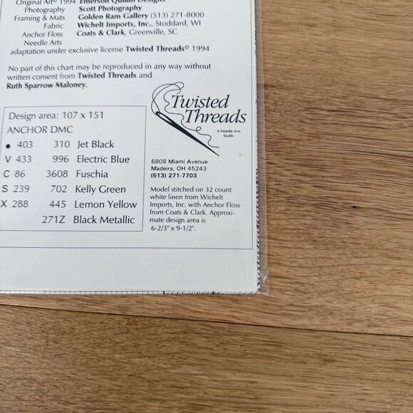 Twisted Threads Emerson Listen Honey Cross Stitch Chart Come on Baby Light NEW - Picture 5 of 6